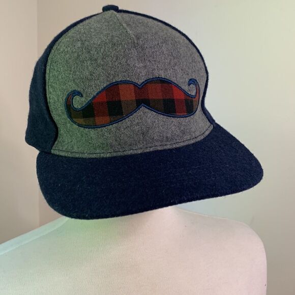 “On hold”. COPY - EUC Wool Blend Mustash Baseball Hat Cap - Picture 3 of 10